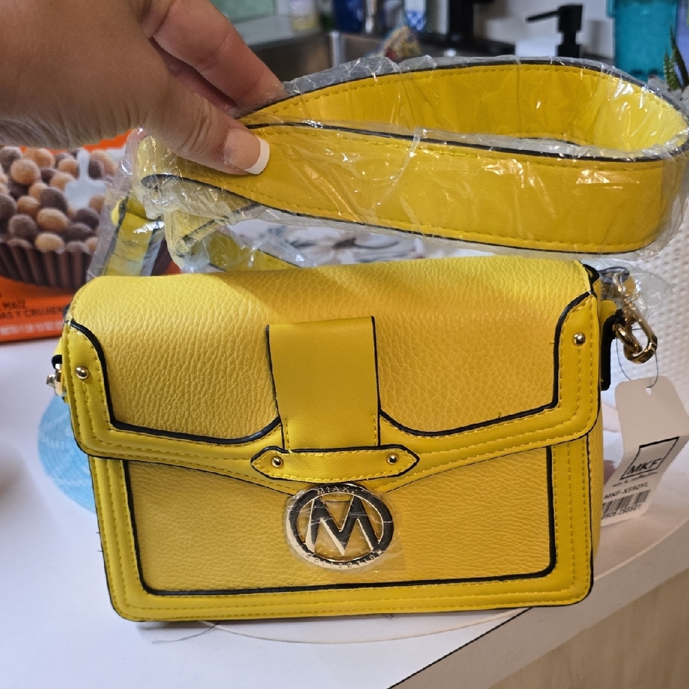 MFK Yellow Crossbody Bag New!